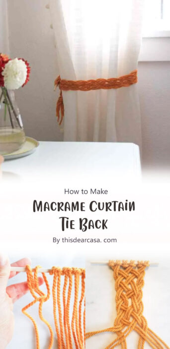 Macrame Curtain Tie Back By thisdearcasa. com