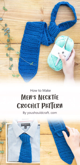 Men’s Necktie Crochet Pattern By youshouldcraft. com