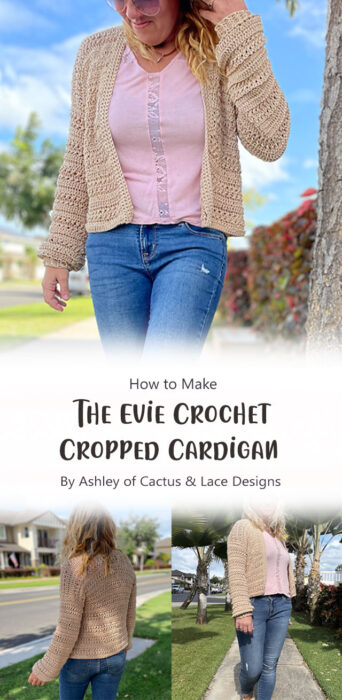 The Evie Crochet Cropped Cardigan - Free Pattern By Ashley of Cactus & Lace Designs