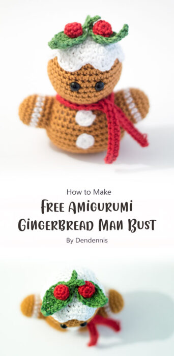 Free Amigurumi - Gingerbread Man Bust By Dendennis