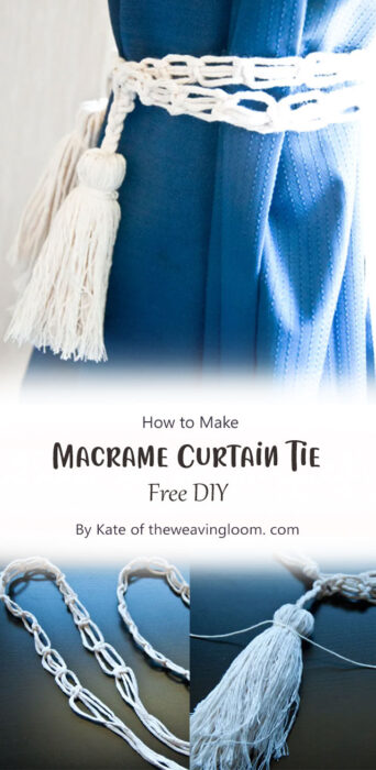 Weave this - Make Your Own Macrame Curtain Tie By Kate of theweavingloom. com