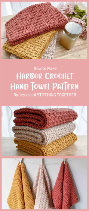 Harbor Crochet Hand Towel Pattern By Jessica of STITCHING TOGETHER