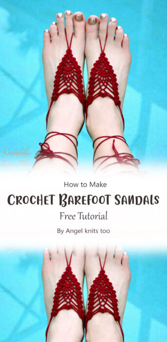 Crochet Barefoot Sandals By Angel knits too