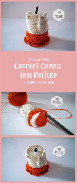 Crochet Candle Free Pattern By knittingday. com