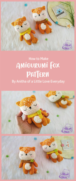 Amigurumi Fox Pattern By Anitha of a Little Love Everyday