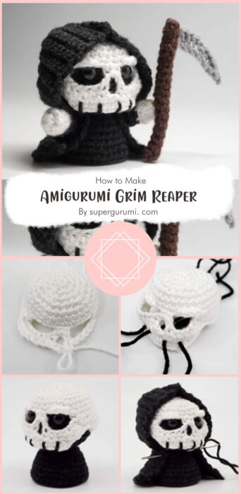Amigurumi Grim Reaper Crochet Pattern By supergurumi. com