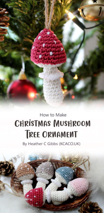 Christmas Mushroom Tree Ornament By Heather C Gibbs (KCACO.UK)