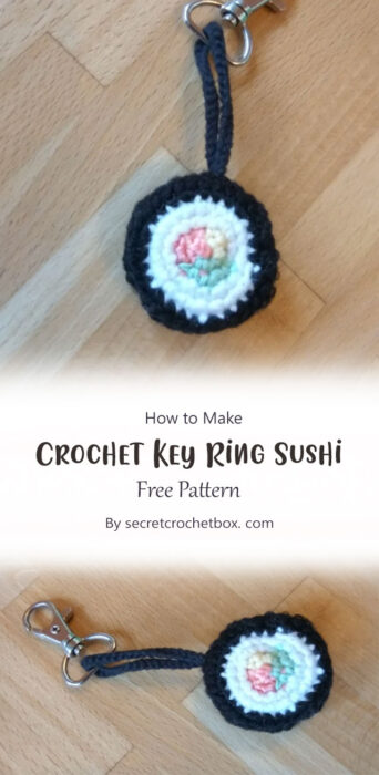 Crochet Key Ring Sushi By secretcrochetbox. com