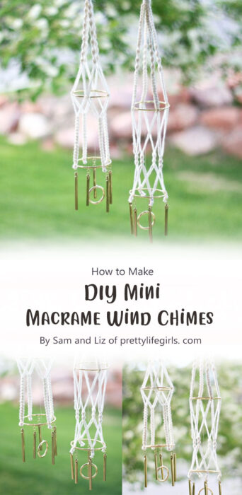 How to Make DIY Mini Macrame Wind Chimes By Sam and Liz of prettylifegirls. com