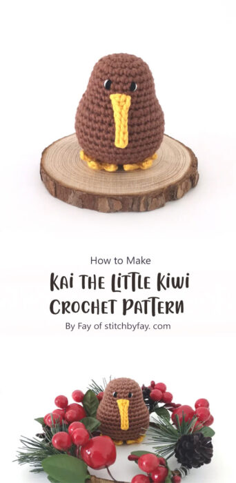 Kai the Little Kiwi Crochet Pattern By Fay of stitchbyfay. com