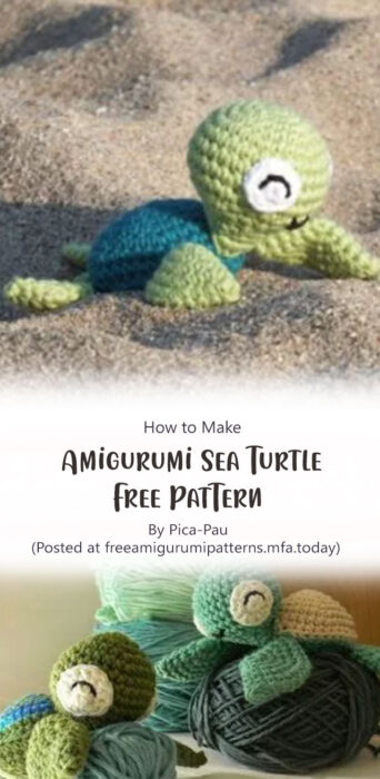 Amigurumi Sea Turtle Free Pattern By Pica-Pau (Posted at freeamigurumipatterns.mfa.today)