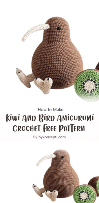Kiwi And Bird Amigurumi Crochet Free Pattern By bykonsept. com