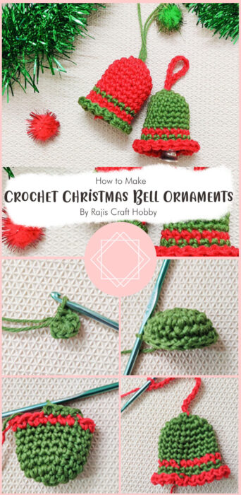 Crochet Christmas Bell Ornaments By Rajis Craft Hobby