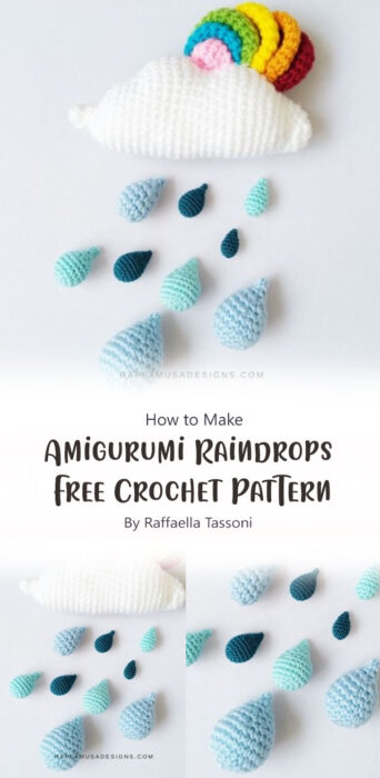 Amigurumi Raindrops - Free Crochet Pattern By Raffaella Tassoni