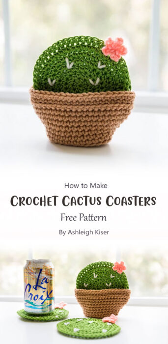 Crochet Cactus Coasters By Ashleigh Kiser