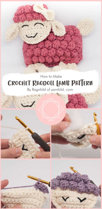 Crochet Ragdoll Lamb Pattern By Ragnhild of yarnhild. com