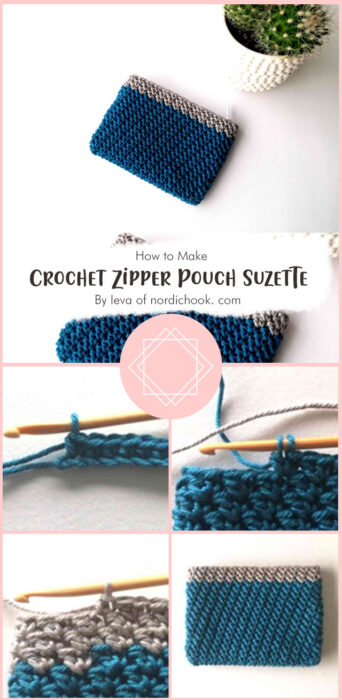 Crochet Zipper Pouch Suzette By Ieva of nordichook. com