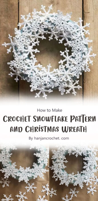 Free Crochet Snowflake Pattern and Christmas Wreath Tutorial By hanjancrochet. com