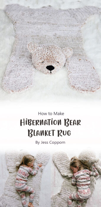 Hibernation Bear Blanket Rug By Jess Coppom