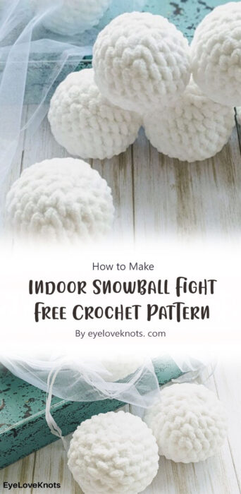 Indoor Snowball Fight - Free Crochet Pattern From Double Knotted Crochet By eyeloveknots. com
