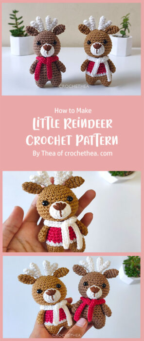 Little Reindeer Crochet Pattern By Thea of crochethea. com