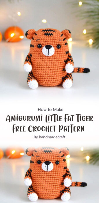 Amigurumi Little Fat Tiger Free Crochet Pattern By handmadecraft