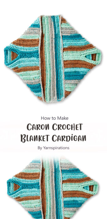 Caron Crochet Blanket Cardigan By Yarnspirations