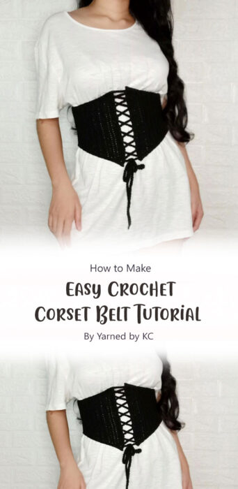 Easy Crochet Corset Belt Tutorial By Yarned by KC