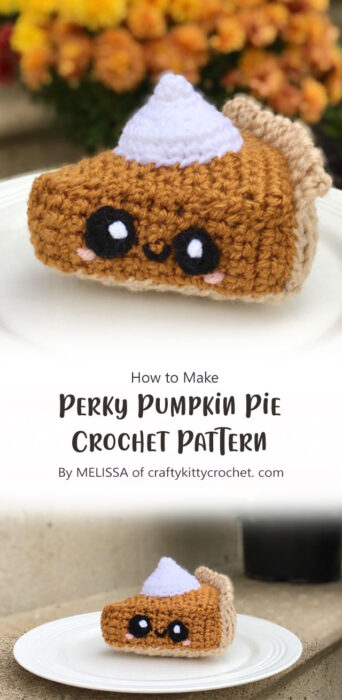 Perky Pumpkin Pie - Crochet Pattern By MELISSA of craftykittycrochet. com