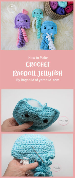 Crochet Ragdoll Jellyfish By Ragnhild of yarnhild. com