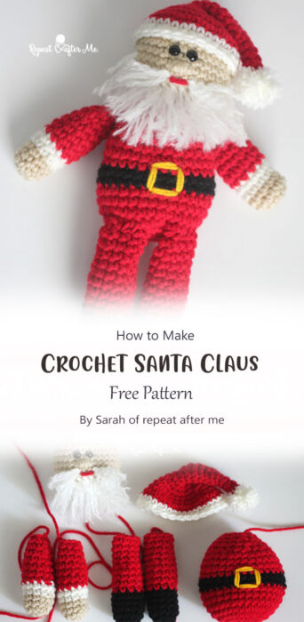 Crochet Santa Claus By Sarah of repeat after me
