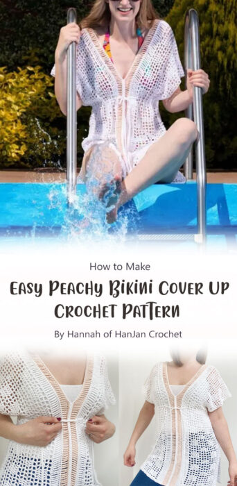 Easy Peachy Bikini Cover Up Crochet Pattern By Hannah of HanJan Crochet