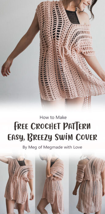 Free Crochet Pattern for the Easy, Breezy Swim Cover By Meg of Megmade with Love