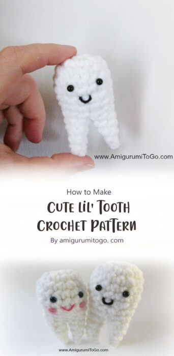 Cute lil' Tooth Crochet Pattern By amigurumitogo. com