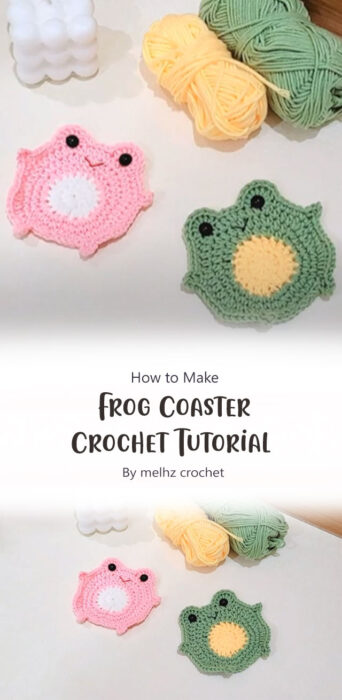 Frog Coaster Crochet Tutorial By melhz crochet