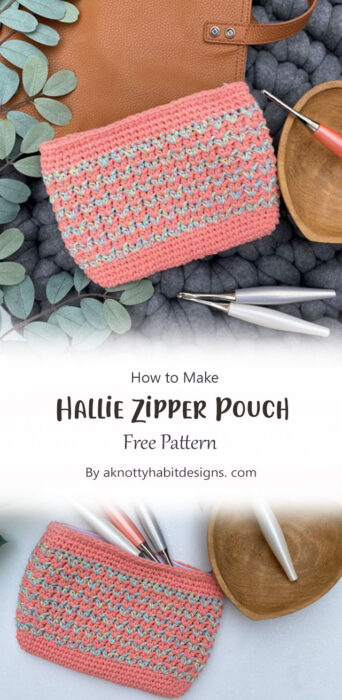 Hallie Zipper Pouch By aknottyhabitdesigns. com