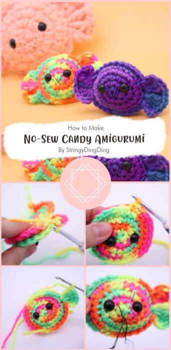 No-Sew Candy Amigurumi - Free Crochet Pattern By StringyDingDing
