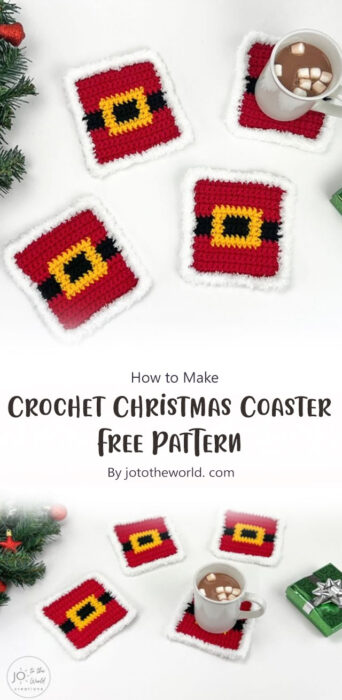 Crochet Christmas Coaster - Free Pattern By jototheworld. com