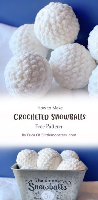 Crocheted Snowballs By Erica Of 5littlemonsters. com