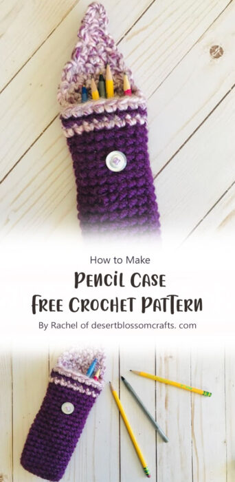 Pencil Case Free Crochet Pattern By Rachel of desertblossomcrafts. com