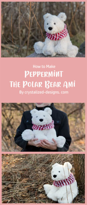 Peppermint the Polar Bear Ami ~ A Free Crochet Pattern By crystalized-designs. com