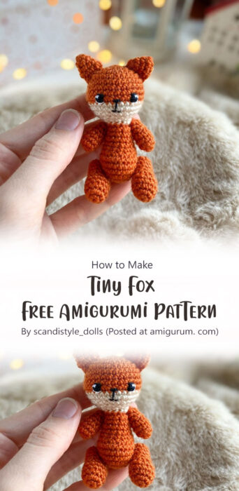 Tiny Fox Free Amigurumi Pattern By scandistyle_dolls (Posted at amigurum. com)