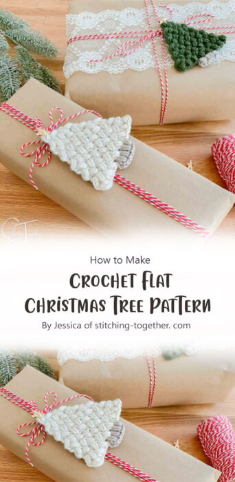 Crochet Flat Christmas Tree Pattern By Jessica of stitching-together. com