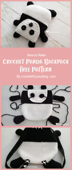 Crochet Panda Backpack Free Pattern By crochetforyoublog. com