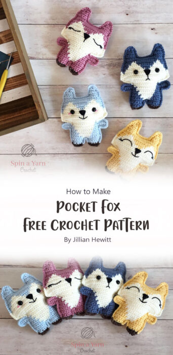 Pocket Fox Free Crochet Pattern By Jillian Hewitt