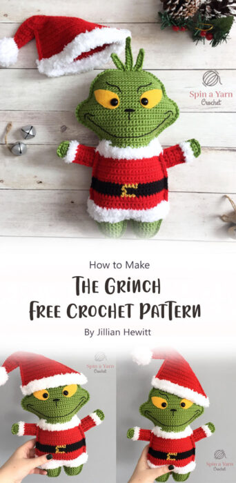 The Grinch Free Crochet Pattern By Jillian Hewitt