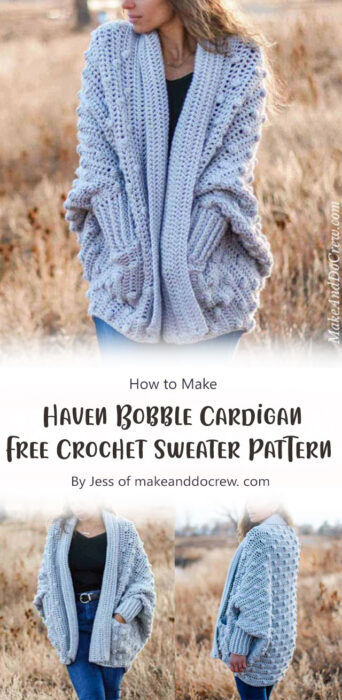 Best and Stylish Bobble Sweater & Cardigan Free Crochet Pattern Ideas ...