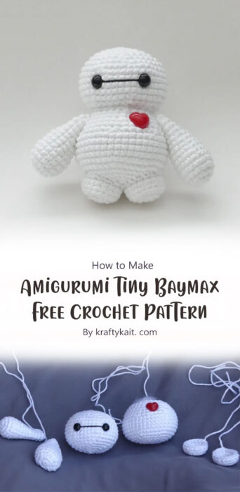 Amigurumi Tiny Baymax - Free Crochet Pattern By kraftykait. com
