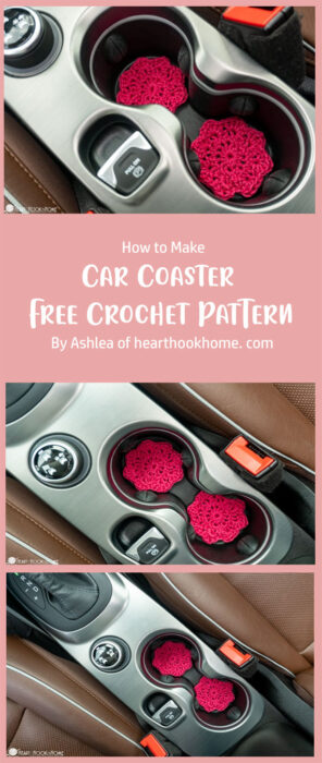 Car Coaster Free Crochet Pattern By Ashlea of hearthookhome. com