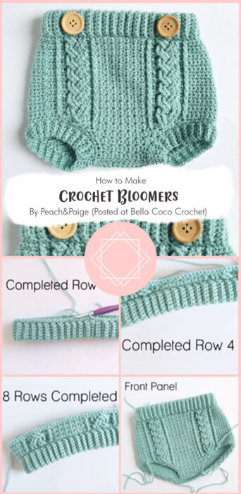 Crochet Bloomers By Peach&Paige (Posted at Bella Coco Crochet)